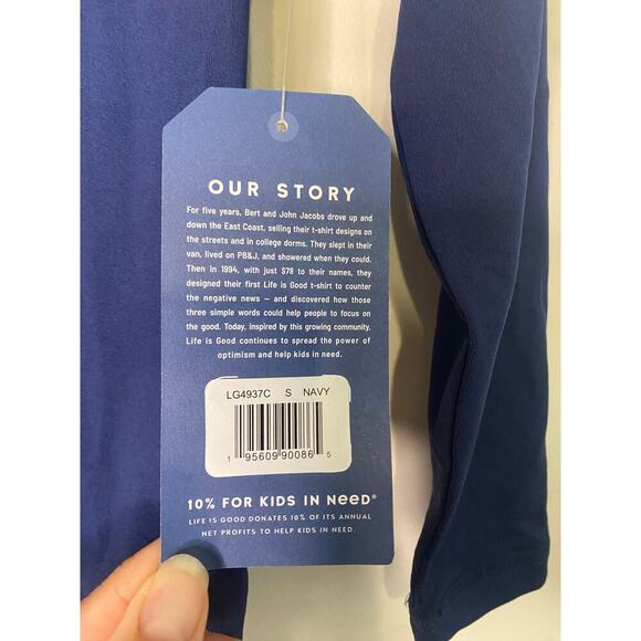 NWT Kids Life Is Good Dark Blue Rash Guard Swim Shirt Size Small Beach Swim - Picture 4 of 13